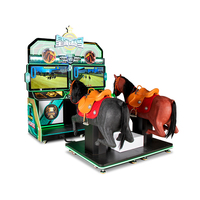 Jeu d'arcade d'intérieur pour enfants et adultes, jeu de course de chevaux à deux joueurs, divertissement de compétition de course de chevaux simulée.