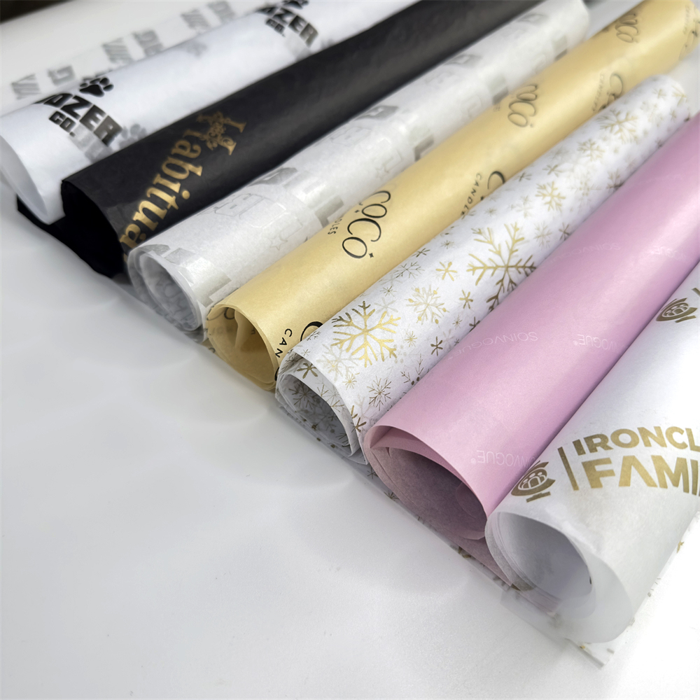 Luxury Packaging Paper With Logo Custom Tissue Wrapping Paper for Packaging Clothing Recycled Gift Wrap Tissue Paper Printed