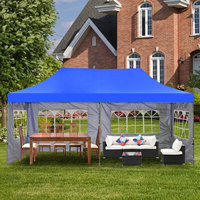Tente extérieure 10 'x 20' auvent gazebo pavillon tente de fête de mariage avec murs latéraux
