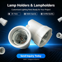 Harga pabrik langsung F6M tempat lampu keramik soket lampu porselen E27