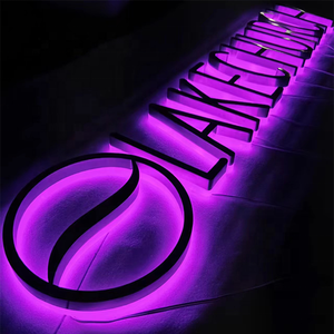 Thép không gỉ Led chữ ký 3D logo backlit Led dấu hiệu tùy chỉnh Acrylic dấu hiệu kinh doanh thư kênh cho cửa hàng - Product Image 1