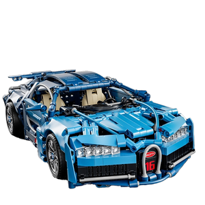 <span class=keywords><strong>Bugatti</strong></span> blu iper auto da corsa ornamenti assemblaggio modello mattoncini giocattolo - Product Image 2