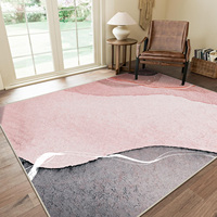 Soft Faux Cashmere Rug Machine Washable Cushioned Anti Skid TPR Backed Home Decor Area Carpet