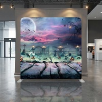 Support de toile de fond pour photomaton double face personnalisé en tube d'aluminium, vente directe usine, pour décoration de fête et de vacances