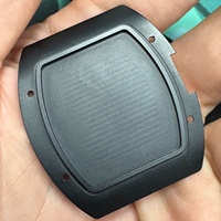 Reloj de Pulsera Deportivo para Caballero con Caja de Cerámica Blanca, Engranajes Transparentes Visibles, Movimiento Manual, Escala Interior Oscura y Correa de Goma Acanalada