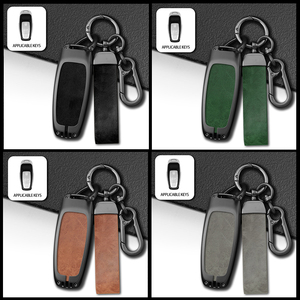 Funda de Cuero para Llave Inteligente de Auto, Compatible con Audi A6 A7 A8 <span class=keywords><strong>E</strong></span>-<span class=keywords><strong>tron</strong></span> Q5 <span class=keywords><strong>Q8</strong></span> C8 D5, Accesorios Interiores - Product Image 3