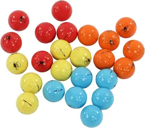 Pelotas de golf de colores con logotipo personalizado, azul brillante, rosa, rojo, amarillo, lavanda, multicolor, pelota de golf