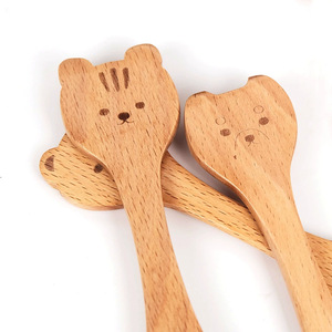 Cuillère à dîner pour enfants en bois de haute qualité, 10 ml, mini, écologique, finition miroir, pour cadeaux - Product Image 3