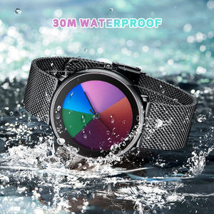 LIGE LG89278 orologio da polso impermeabile minimalista ultrasottile per gli uomini in acciaio inox maglia orologio cambiamento di colore da tempo - Product Image 5