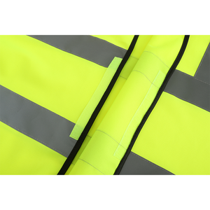 Áo phản quang an toàn cấp <span class=keywords><strong>2</strong></span> đạt chứng nhận CE, có logo tùy chỉnh, băng phản quang 5cm, khóa kéo - Product Image 5