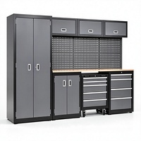 Combiné établi et chariot à outils roulant personnalisable OBM – Système de rangement métallique pour atelier et garage