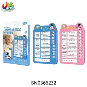 新しいプラスチック製のおもちゃカスタムキッズ時間管理トレーニングツールカードの自己統制時計教育玩具子供 - Product Image 6