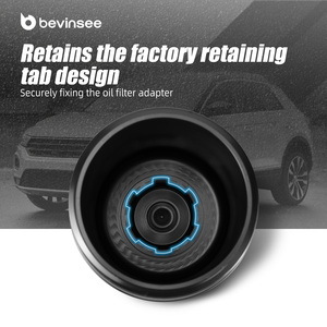 BEVINSEE Couvercle de boîtier de filtre à huile en aluminium pour VW pour moteur EA888 Gen3 4 2.0T <span class=keywords><strong>Golf</strong></span> R Mk7 Mk7.5 2.0 <span class=keywords><strong>TSI</strong></span> Gen 3 06L115408 - Product Image 5
