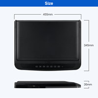 Monitor de Techo para Autobús con Pantalla IPS de 17.3 Pulgadas, Reproductor MP5, Entretenimiento, Entrada de Video USB y TF, Plegable
