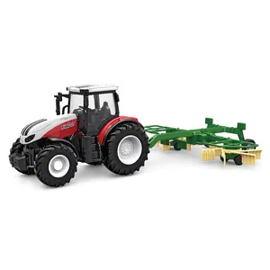 6 Saluran 2.4GHZ Skala 1:24 John & Deered RC Traktor Plastik Remote Control dengan Bajak