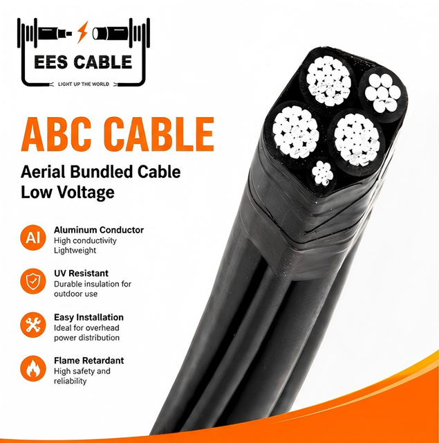 3*25+1*25mm2 ABC IEC60502 LV Covered Line Wire Aluminum Conductor XLPE Cable Service Drop 4cores Phase+Neutral Without Lighting