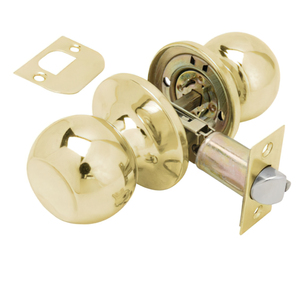 Maniglia per porta Wolfpack semplice in ottone placcato per corridoio - Product Image 1