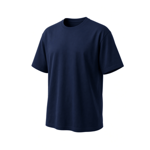 Camiseta de Hombre de Algodón Jersey de Manga Corta con Cuello Redondo, Color Sólido, Corte Regular, Informal, Transpirable, Tejido de Punto de 230g, Logotipo Frontal - Product Image 2