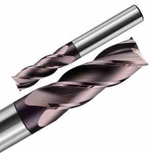 מקדח קצה מרובע HRC58 עם 4 חריצים, מצופה AlTiN, עשוי טונגסטן קרביד, לכלי עיבוד שבבי CNC עבור פלדת סגסוגת - Product Image 5