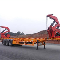 Fabricant 3 essieux 40FT extensible hydraulique côté élévateur grue remorque auto-chargeur conteneur remorque