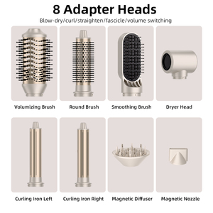 Styler capillaire 8 en 1, sèche-cheveux, brosse à <span class=keywords><strong>air</strong></span> chaud, lisseur, boucleur, outils de coiffage à <span class=keywords><strong>air</strong></span> avec baguette de bouclage en aluminium - Product Image 3
