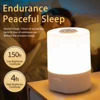 USB LED télécommande lampe de chevet trois couleurs température lampe décorative rechargeable 1200mA veilleuse