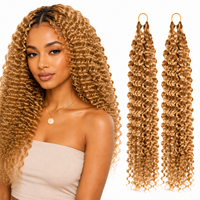 Extensions de cheveux synthétiques pour tresses au crochet, Ondes océaniques, Ondes profondes, Ondes aquatiques, Boucles afro souples, Cheveux bouclés Gogo pour femmes