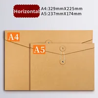 Enveloppe en papier kraft épaissi, format A4, pochette pour documents, sac d'archives, pochette horizontale pour données, format A5, grande capacité, données d'appel d'offres, Chine