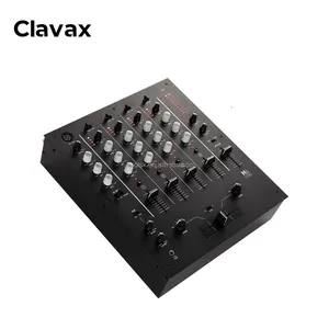 Mixer DJ a 6 canali CLMX-M6USB Clavax con interfaccia Audio integrata ingresso microfono EQ a 3 bande e CrossoversI di controllo della pendenza sostituibile