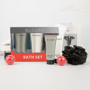 Popular en el mercado de EE. UU. OEM Body Wash Loofah Sponge Essentials Kit Foam Bath & Fizzier Pampering Bath Gift Set para hombres - Product Image 1