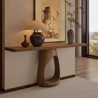 Nouvelle Arrivée 2026 : Table d'Angle Moderne Minimaliste en Bois Massif, Style Luxe Léger, pour Salons, Hôtels et Appartements