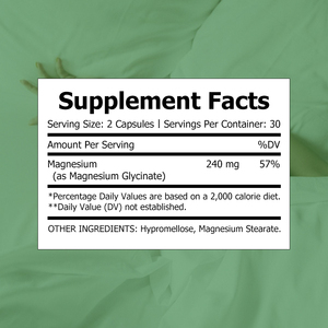 Suplemento para Huesos Saludables con Magnesio Glicinato 240mg en Cápsulas, Personalizable de Fábrica, Favorece la Relajación Muscular y el Sueño - Product Image 2