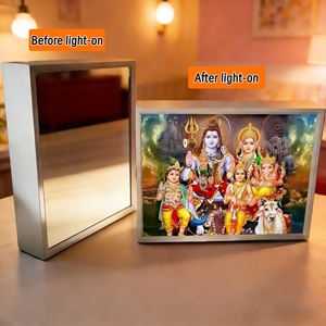 Juego de Regalo de Estatuas de ABS con Control Táctil Personalizado con Ídolos de Guru Nanak y el Señor Shiva, Tema del Templo Dorado, Artículo Novedoso con LED - Product Image 6