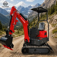 Mini-excavatrice hydraulique haute performance Fulcore en promotion, certifiée CE EPA, pour travaux agricoles et de construction
