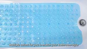 PVC Bath <b>Mat</b> Shower <b>Mat</b> Reliable Grip Water Control Soft Stepping Comfort PET Friendly Thin Design <b>for</b> Safe Daily <b>Bathroom</b> Use - Product Image 2