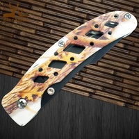 Vente chaude Poignée En Acier Inoxydable Poche Pliante Camping Couteau Tactique Outil De Survie OEM Gravure Laser