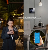 Interruptor de Luz LED WiFi Estándar del Reino Unido y la Unión Europea, 220V, 1/2/3 Botones, Negro/Blanco, Táctil de Pared, con Control Remoto por Aplicación Smart Life y Alexa