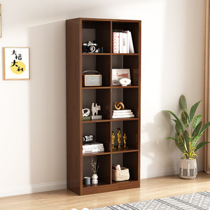 <b>Solid</b> <b>Wood</b> Floor Standing Bookshelf Modular Design Minimalist Style For Living Room Library Study - Product Image 4
