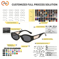 TWOOO T1895 Nouvelle Arrivée Lunettes de Soleil Rétro à Monture Fine, Branches Larges, Style Tendance et Polyvalent, Qualité Supérieure, Vente en Gros