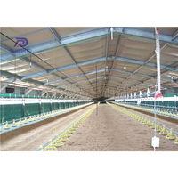 Petit bâtiment de structure métallique de poulailler de ferme de poulailler pour 5000 poulets