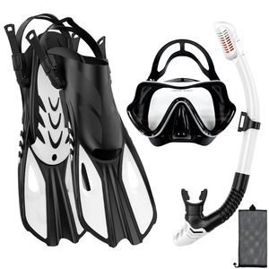 Juego de Aletas de Buceo Ajustables e Impermeables para Adultos con Máscara de Buceo Profesional (Vidrio Templado de 4.0 mm) - Product Image 6