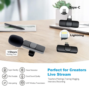 Micrófono Inalámbrico Lavalier Portátil en Oferta, 2.4G <span class=keywords><strong>Bluetooth</strong></span>, Baja Latencia, Clip para Transmisión en Vivo, Mini Micrófono para Grabación de Video - Product Image 2