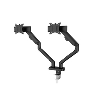 Support de moniteur double bras flexible réglable en hauteur et inclinable pour écran LCD de bureau, support de moniteur unique 32 pouces 90 degrés en stock