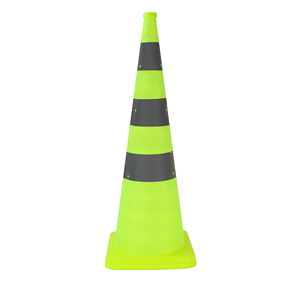 Coni Stradali Pieghevoli Riflettenti Verdi Lampeggianti Portatili a Prezzo di Fabbrica - Product Image 1