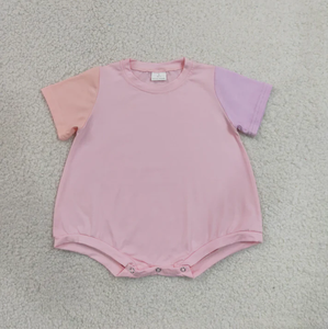 Body de Bebé de Manga Corta con Bloques de Color y Mangas en Contraste, Pelele de Verano para Bebé, Transpirable, de Algodón, con Cierre de Botones y Detalle de Volantes - Product Image 6