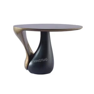 XINGTUO Italian design edge table modern simple Nordic style living room furniture side table fiberglass coffee table