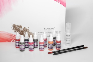 Goochie – Kit professionnel M8 10 couleurs, Kit de Pigment de <span class=keywords><strong>maquillage</strong></span> <span class=keywords><strong>Permanent</strong></span>, fournitures de tatouage, Kit d'encre pour sourcils et lèvres - Product Image 5