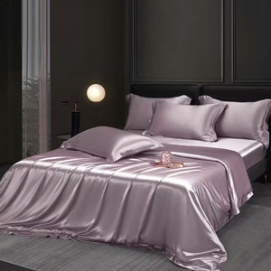 Ensemble <span class=keywords><strong>de</strong></span> literie en soie <span class=keywords><strong>de</strong></span> mûrier respirante et rafraîchissante <span class=keywords><strong>de</strong></span> haute qualité, ensemble <span class=keywords><strong>de</strong></span> draps pour toutes les saisons - Product Image 5