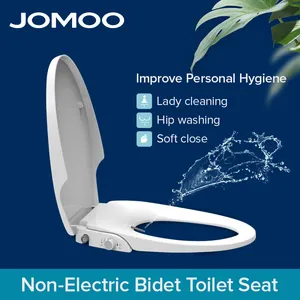 JOMOO High Quality Factory Bathroom Non-electric Bidet Toilet Seat Cover Elongated PP Material Soft Close Dual Nozzles Rear Wash