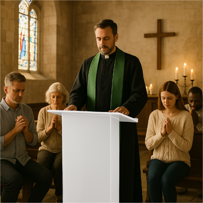 acrylic podium stand